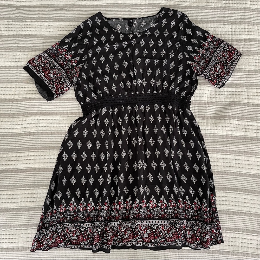 Emery Rose Dress 3XL Black Cut-out Elastic Waist Band
